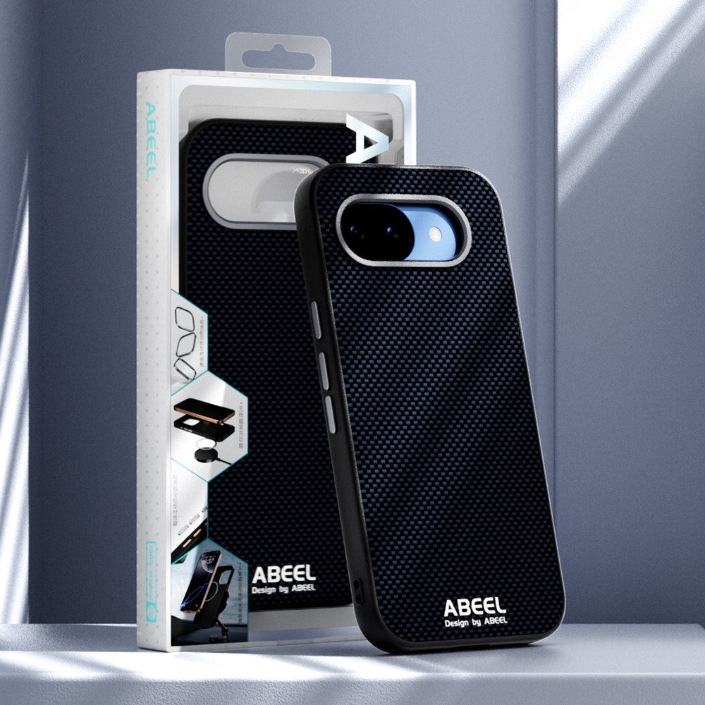 ABEEL For Google Pixel 10a Magnetic Case Printed PC TPU Aluminum Alloy Leather Phone Cover