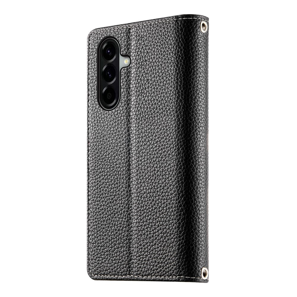 For Samsung Galaxy A57 5G Case Zipper Wallet Color Splicing Leather Flip Phone Cover with Straps