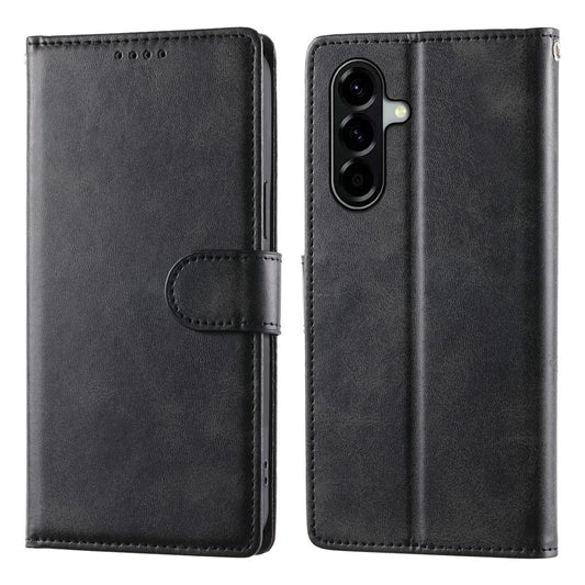 Galaxy A37 5G Handyhülle – mit Standfunktion, Kalbslederstruktur, PU-Leder, Flip-Phone- mit Handschlaufe