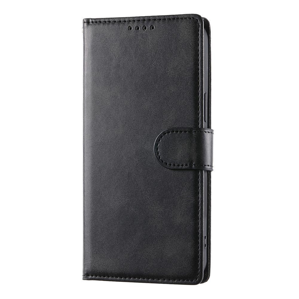 For Samsung Galaxy A37 5G Case Stand Wallet Calf Texture PU Leather Flip Phone Cover with Wrist Strap