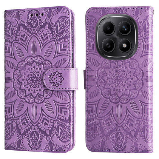 Xiaomi Redmi Note 15 5G (Global) / Xiaomi Poco M8 5G Handyhülle – Redmi Note 15 5G (Global) / 15 4G (Global) mit Sonnenblumen-Aufdruck, Leder-Geldbörsen
