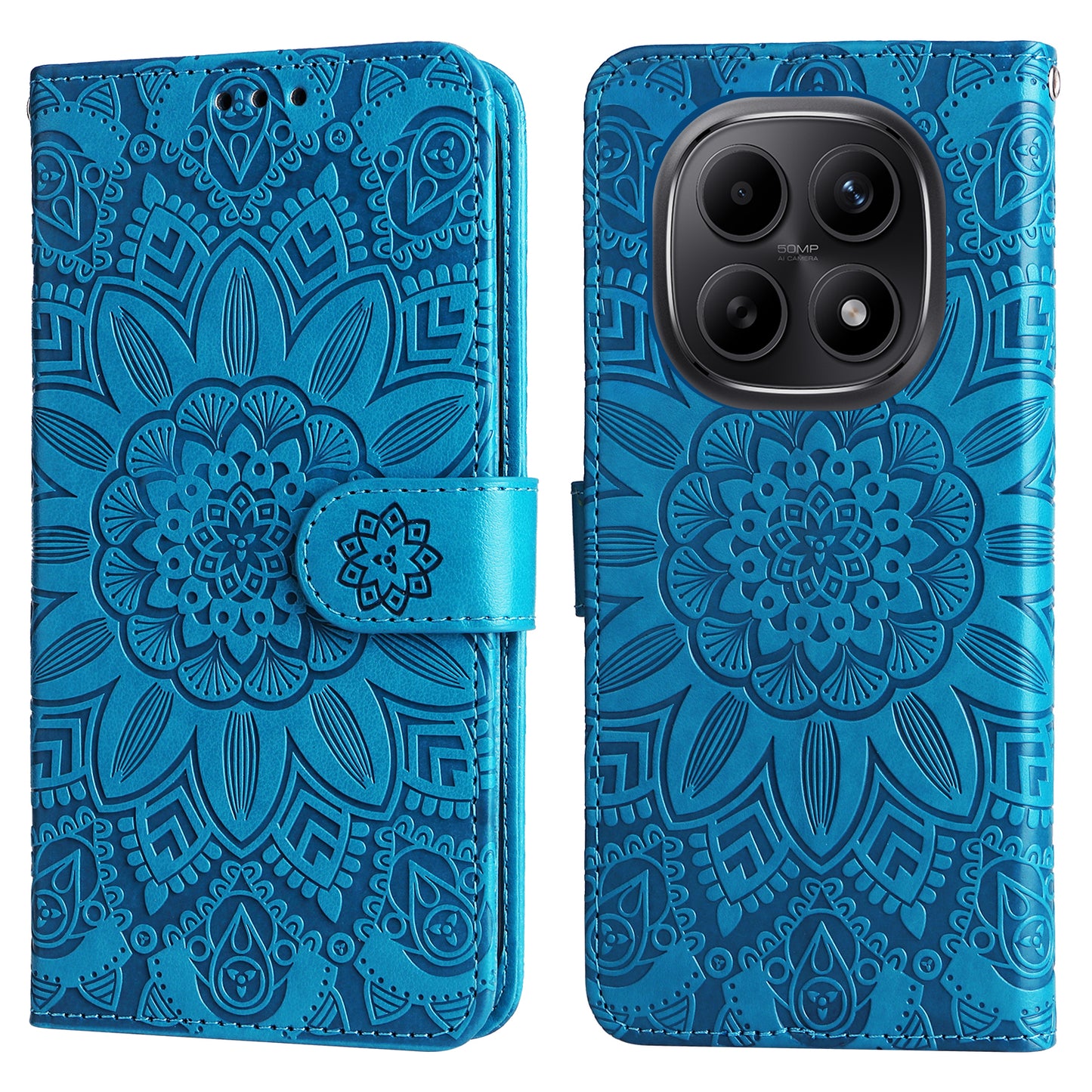 For Xiaomi Poco M8 5G / Redmi Note 15 5G (Global) / 15 4G (Global) Case Sunflower Imprint Leather Wallet Phone Cover