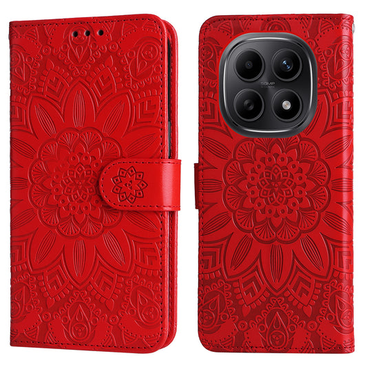 Xiaomi Redmi Note 15 5G (Global) / Xiaomi Poco M8 5G Handyhülle – Redmi Note 15 5G (Global) / 15 4G (Global) mit Sonnenblumen-Aufdruck, Leder-Geldbörsen