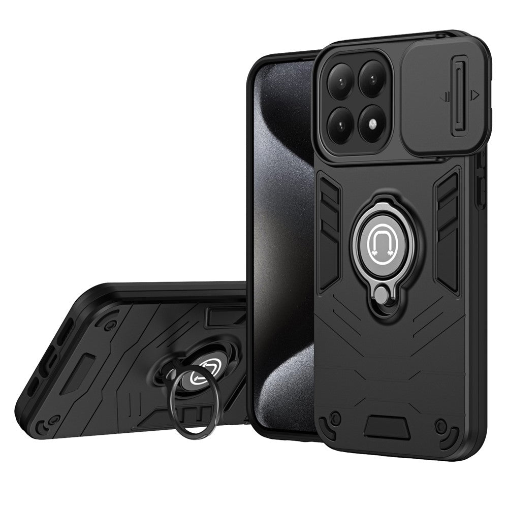 For Xiaomi 15T Case Slide Camshield Kickstand PC + TPU Phone Cover