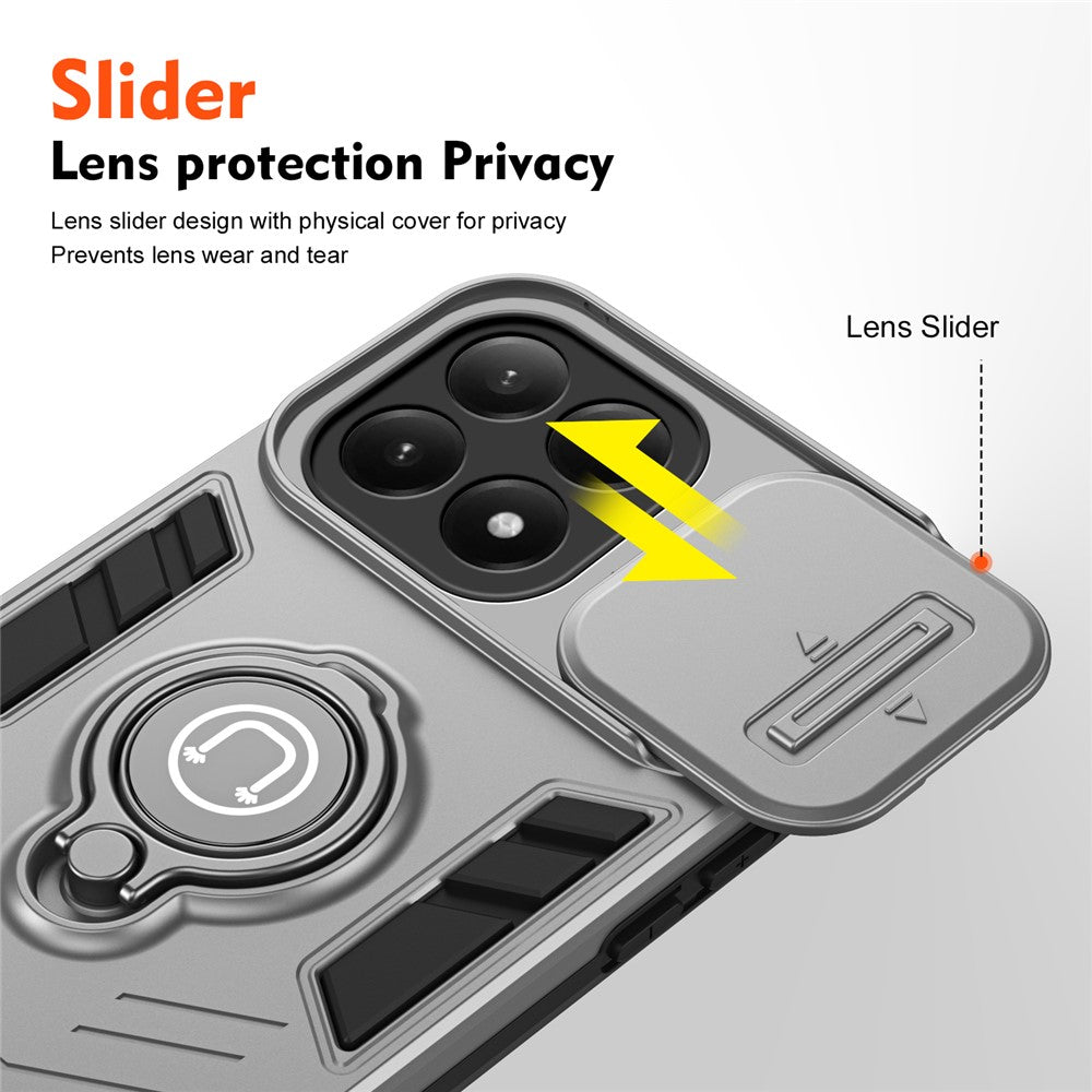 For Xiaomi 15T Case Slide Camshield Kickstand PC + TPU Phone Cover