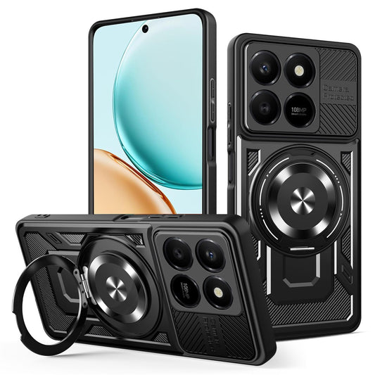 Honor 400 Smart 5G  /  400 Smart 4G  /  X7d 4G  /  X7d 5G Handyhülle – Magnetisch, mit drehbarem Ständer, aus TPU + PC