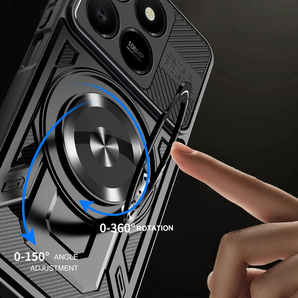 Honor 400 Smart 5G  /  400 Smart 4G  /  X7d 4G  /  X7d 5G Handyhülle – Magnetisch, mit drehbarem Ständer, aus TPU + PC