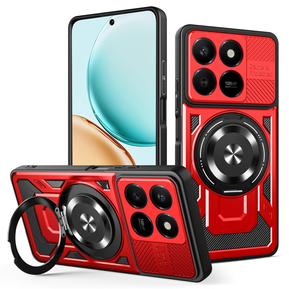 Honor 400 Smart 5G  /  400 Smart 4G  /  X7d 4G  /  X7d 5G Handyhülle – Magnetisch, mit drehbarem Ständer, aus TPU + PC