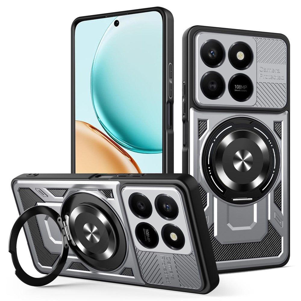 Honor 400 Smart 5G  /  400 Smart 4G  /  X7d 4G  /  X7d 5G Handyhülle – Magnetisch, mit drehbarem Ständer, aus TPU + PC