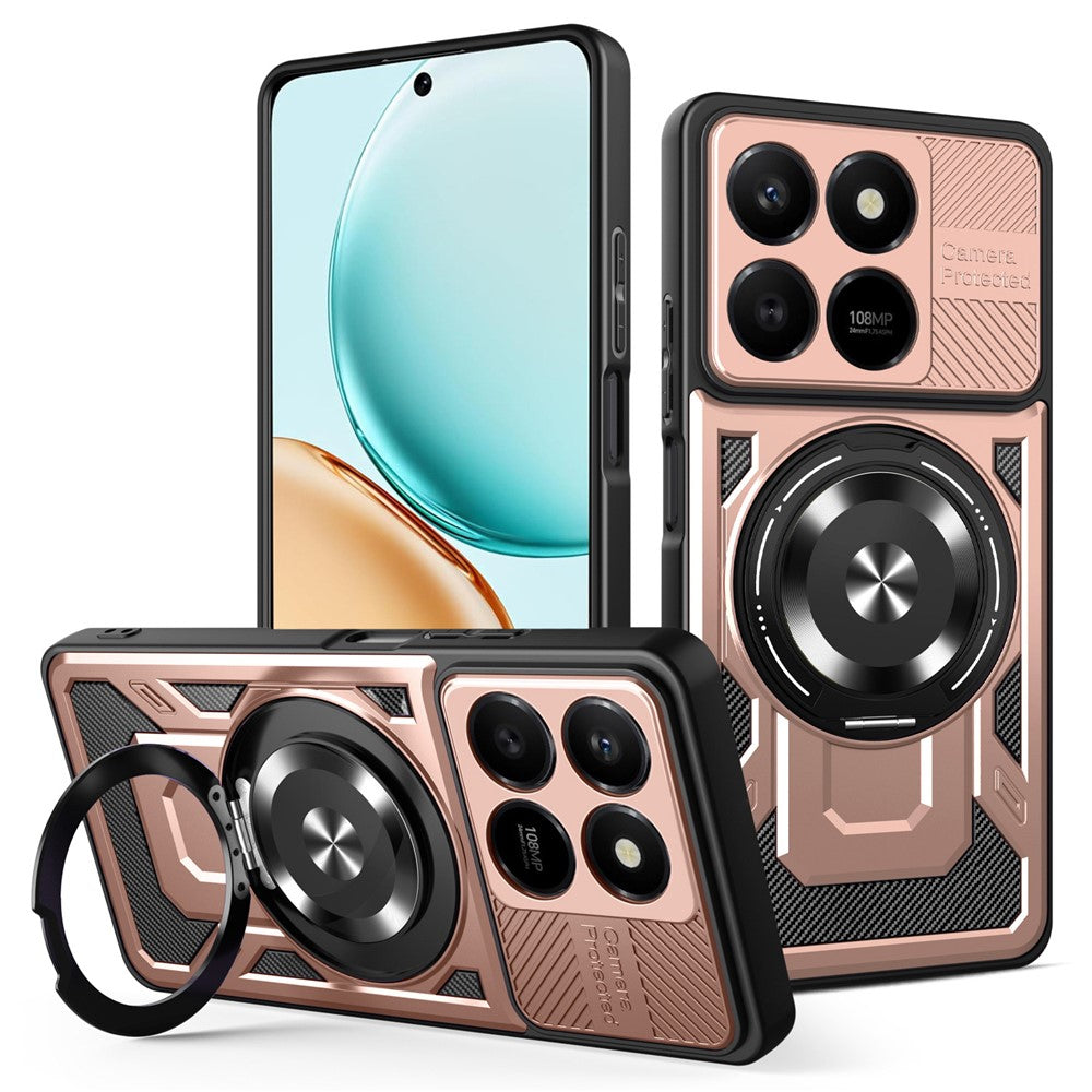 Honor 400 Smart 5G  /  400 Smart 4G  /  X7d 4G  /  X7d 5G Handyhülle – Magnetisch, mit drehbarem Ständer, aus TPU + PC