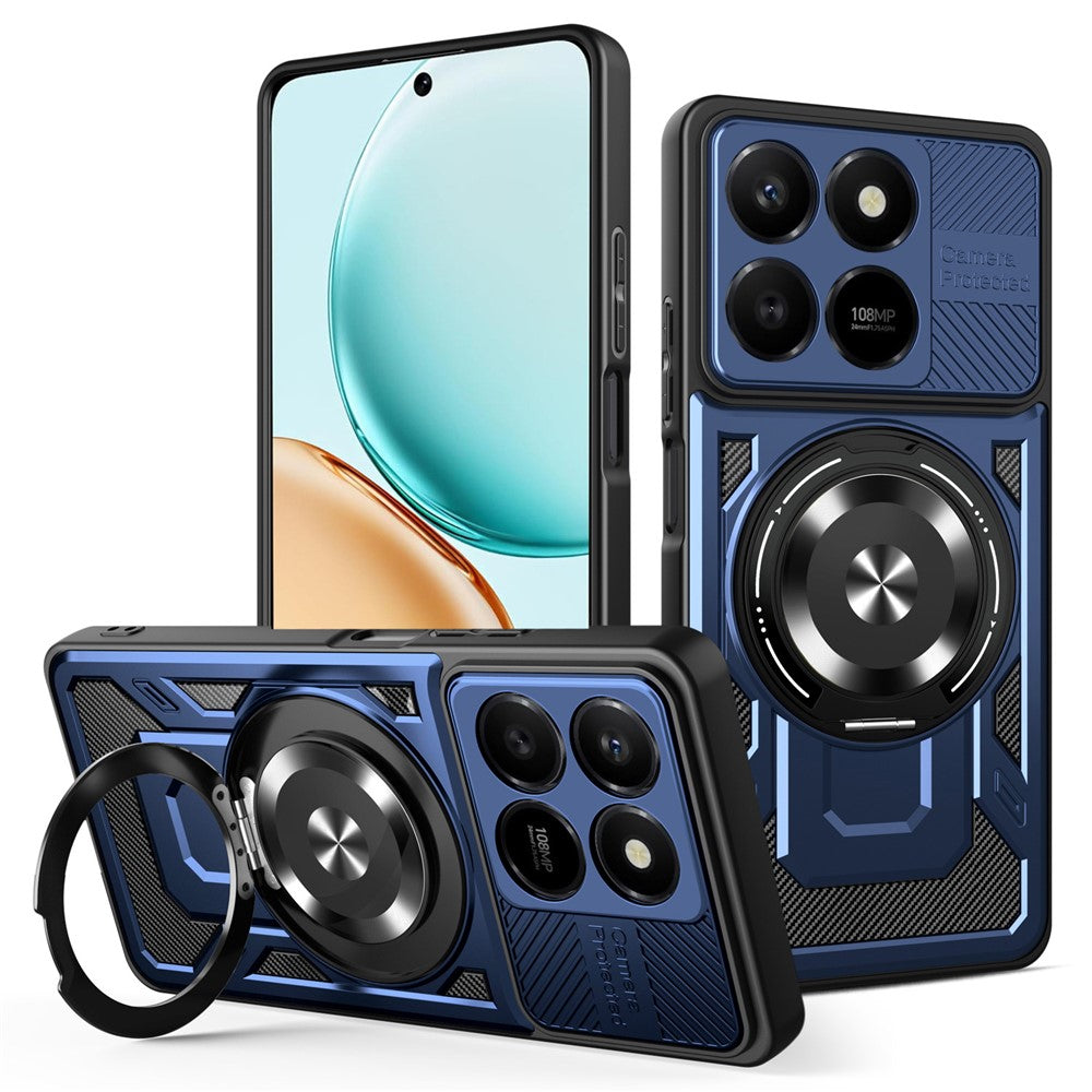 Honor 400 Smart 5G  /  400 Smart 4G  /  X7d 4G  /  X7d 5G Handyhülle – Magnetisch, mit drehbarem Ständer, aus TPU + PC