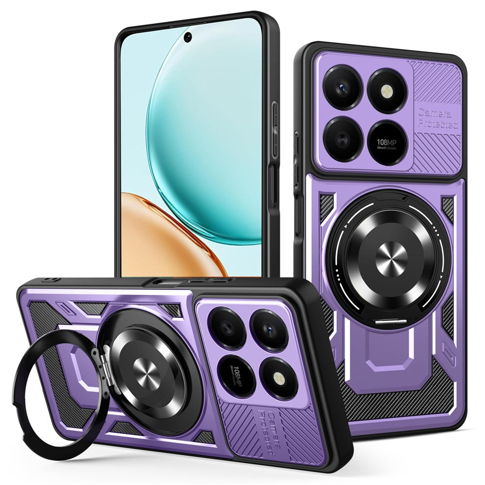 Honor 400 Smart 5G  /  400 Smart 4G  /  X7d 4G  /  X7d 5G Handyhülle – Magnetisch, mit drehbarem Ständer, aus TPU + PC