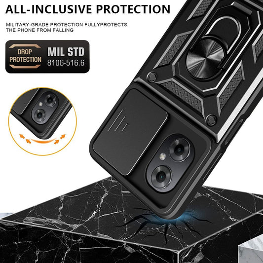 Xiaomi Poco M4 5G Handyhülle – Anti-drop Phone Case Ring Kickstand PC + TPU mit verschiebbarem Kameraschutz