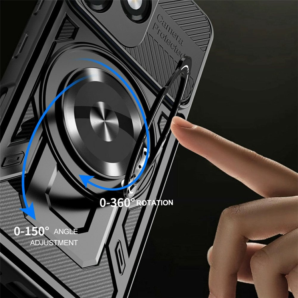 Honor 400 Lite 5G Handyhülle – Magnetisch, mit drehbarem Ständer, aus TPU + PC