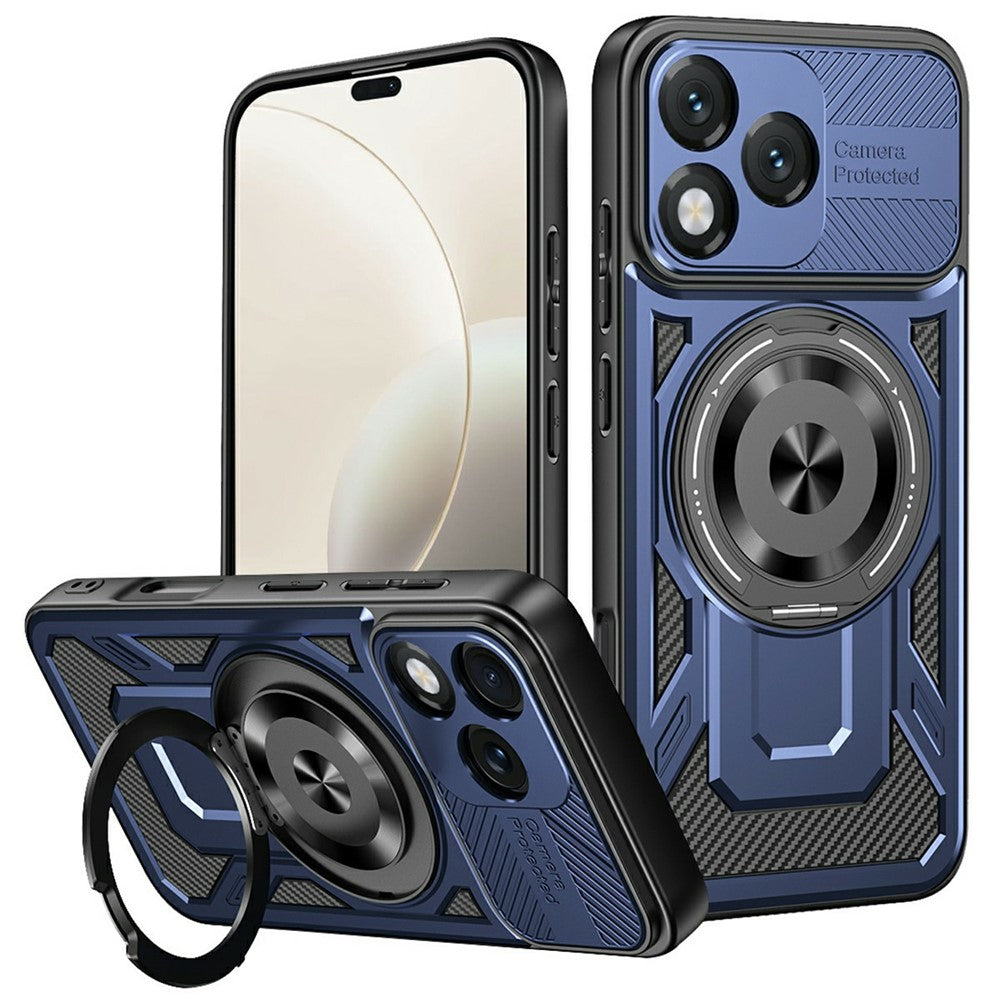 Honor 400 Lite 5G Handyhülle – Magnetisch, mit drehbarem Ständer, aus TPU + PC