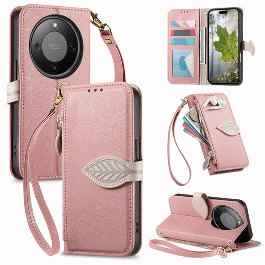Honor X70 5G / Honor X9d 5G / Honor Magic8 Lite 5G Handyhülle – Stand Case X9d 5G / X70 5G Blattförmige Leder- mit Magnetverschluss und Handschlaufe