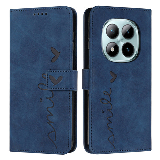 For Xiaomi Redmi Note 15 Pro 4G (Global) Stand Case PU Leather Phone Cover Imprinted Heart Pattern