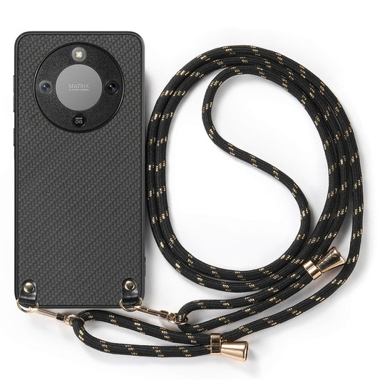 Honor X70 5G / Honor X9d 5G / Honor Magic8 Lite 5G Handyhülle – mit Riemen, mit Kohlefaserstruktur