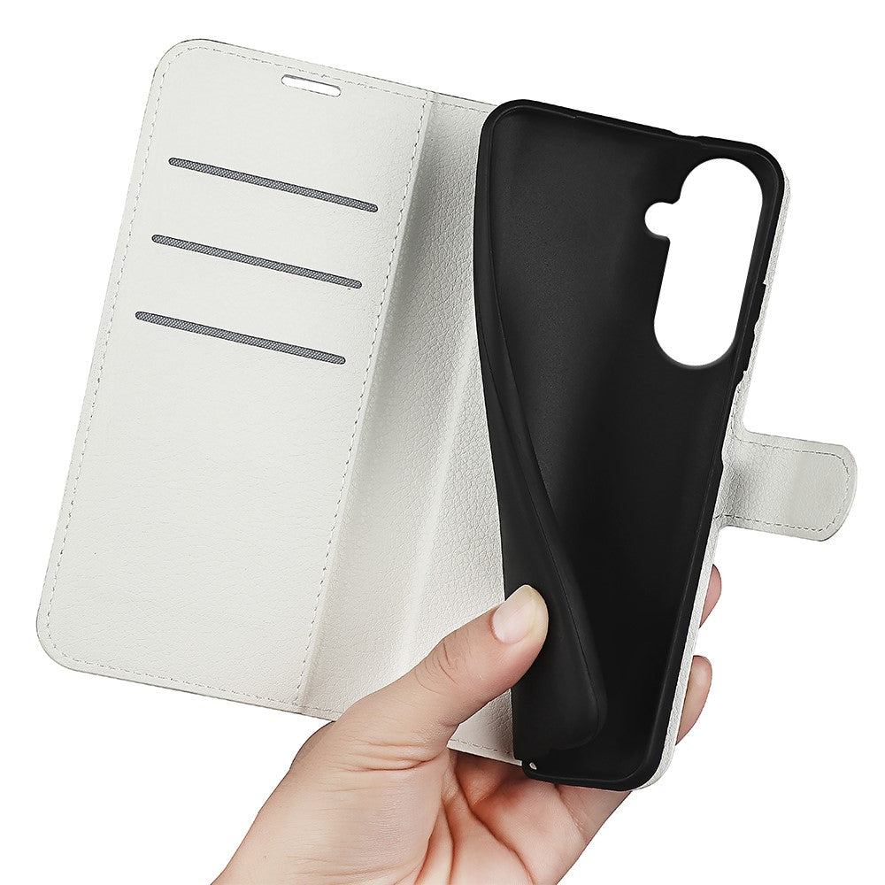 For Samsung Galaxy S26+ Case Wallet Stand Litchi Texture Shockproof Leather Phone Cover
