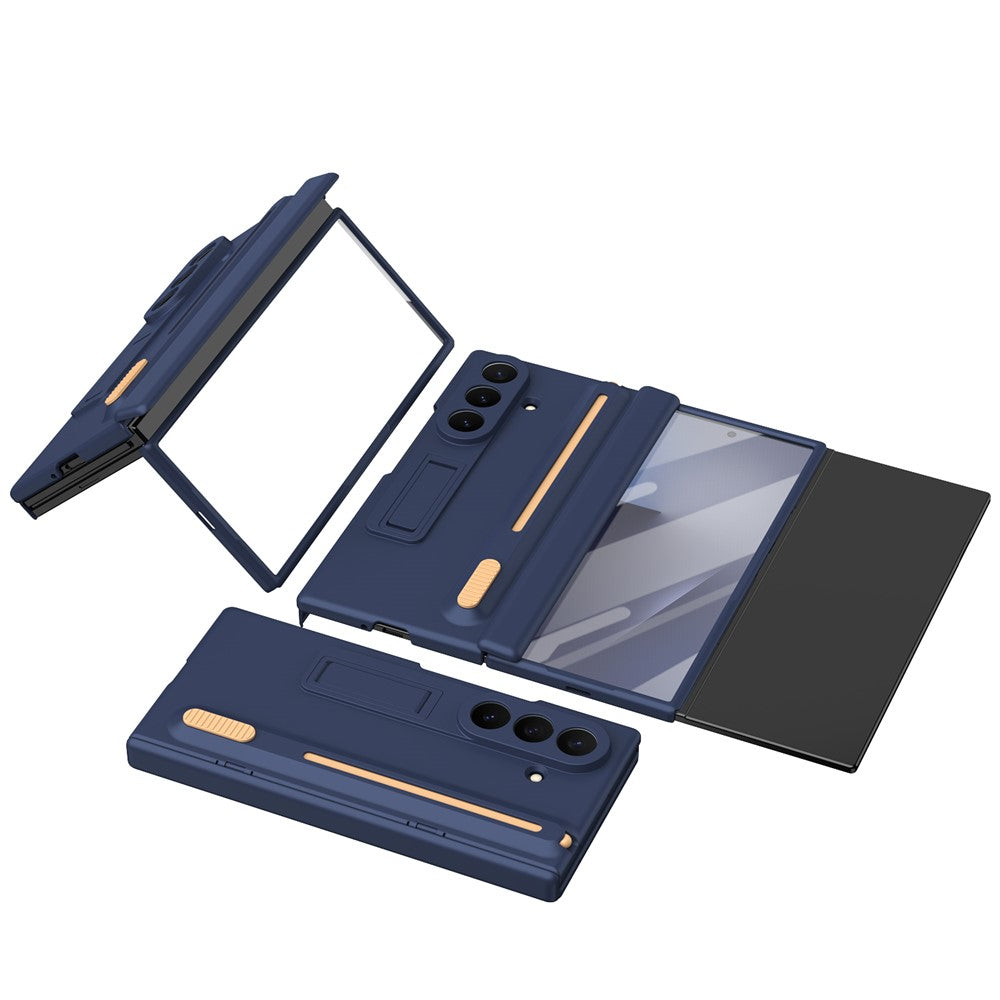 For Samsung Galaxy Z TriFold 5G Kickstand Phone Case with Tempered Glass Screen Protector and Stylus Pen