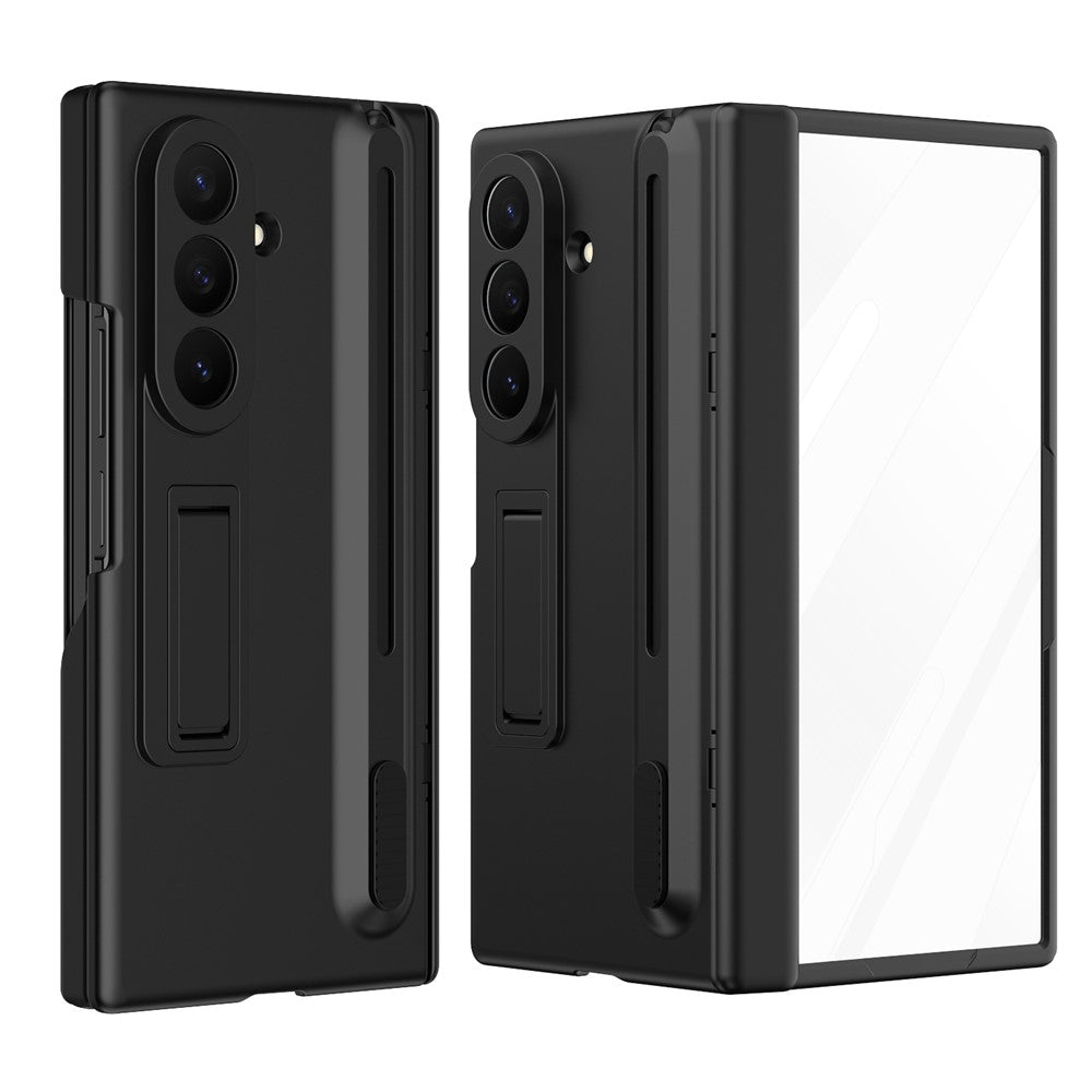 For Samsung Galaxy Z TriFold 5G Kickstand Phone Case with Tempered Glass Screen Protector and Stylus Pen