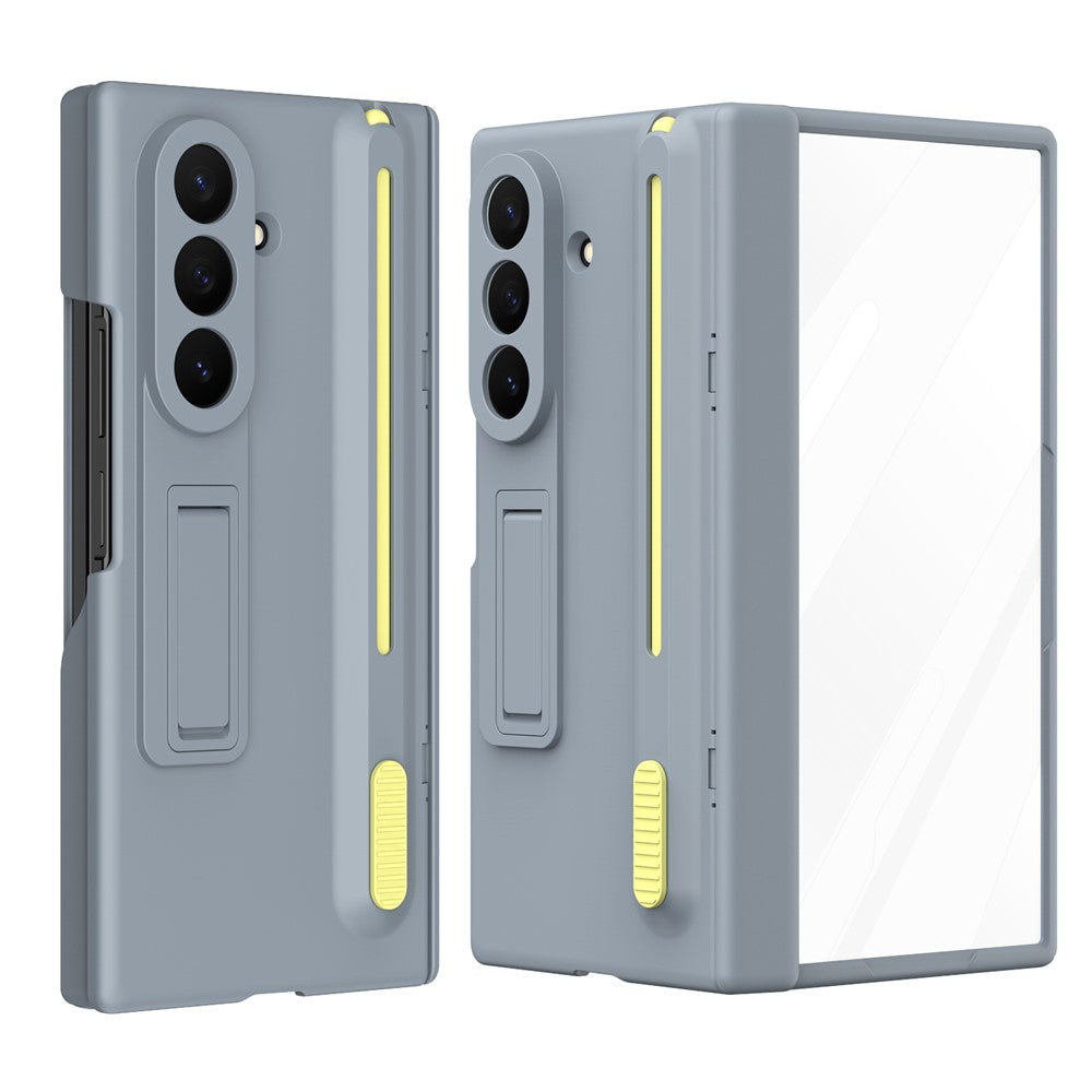 For Samsung Galaxy Z TriFold 5G Kickstand Phone Case with Tempered Glass Screen Protector and Stylus Pen