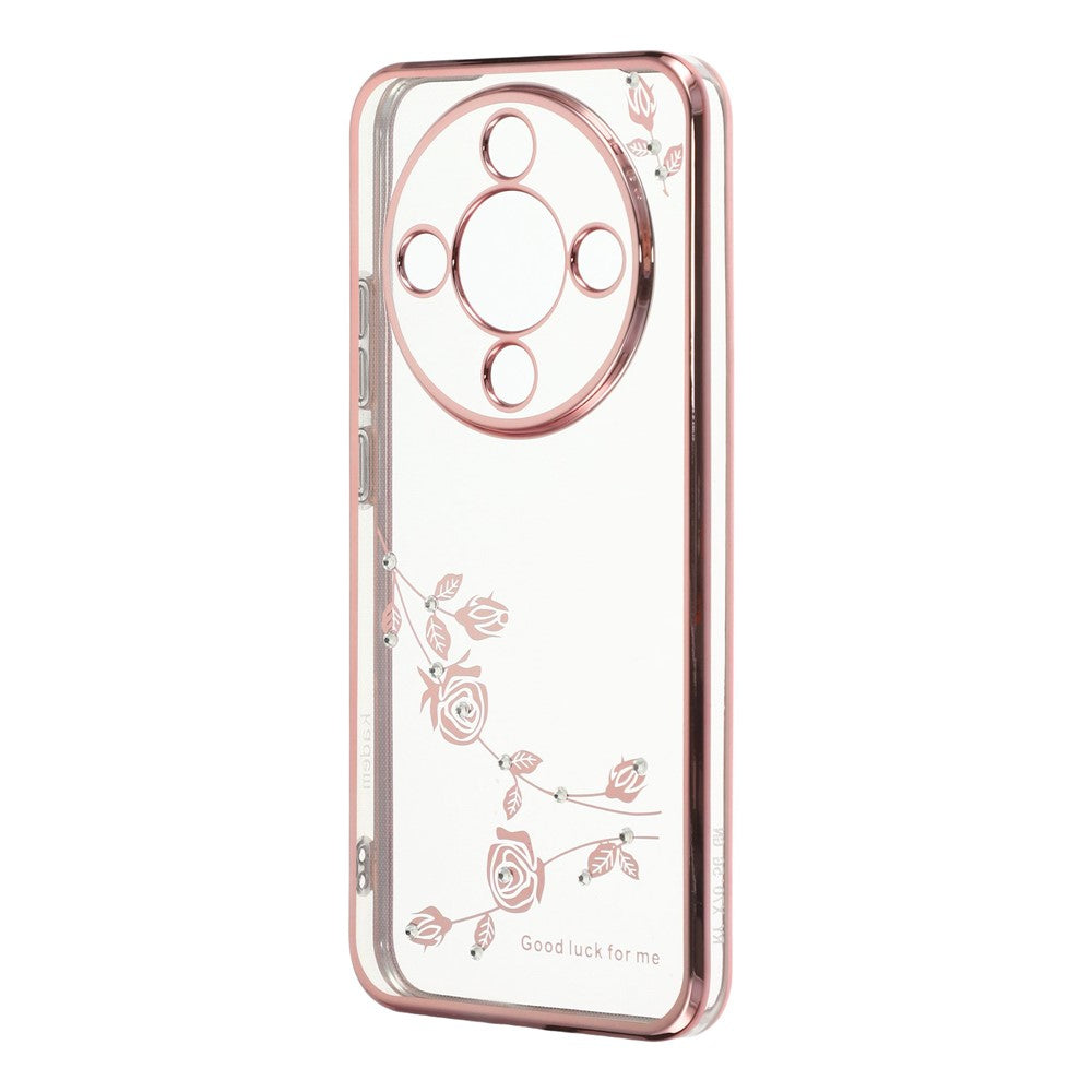 KADEM Phone Case For Honor Magic8 Lite 5G  /  X9d 5G  /  X70 5G Flower Rhinestone Decor TPU Phone Cover
