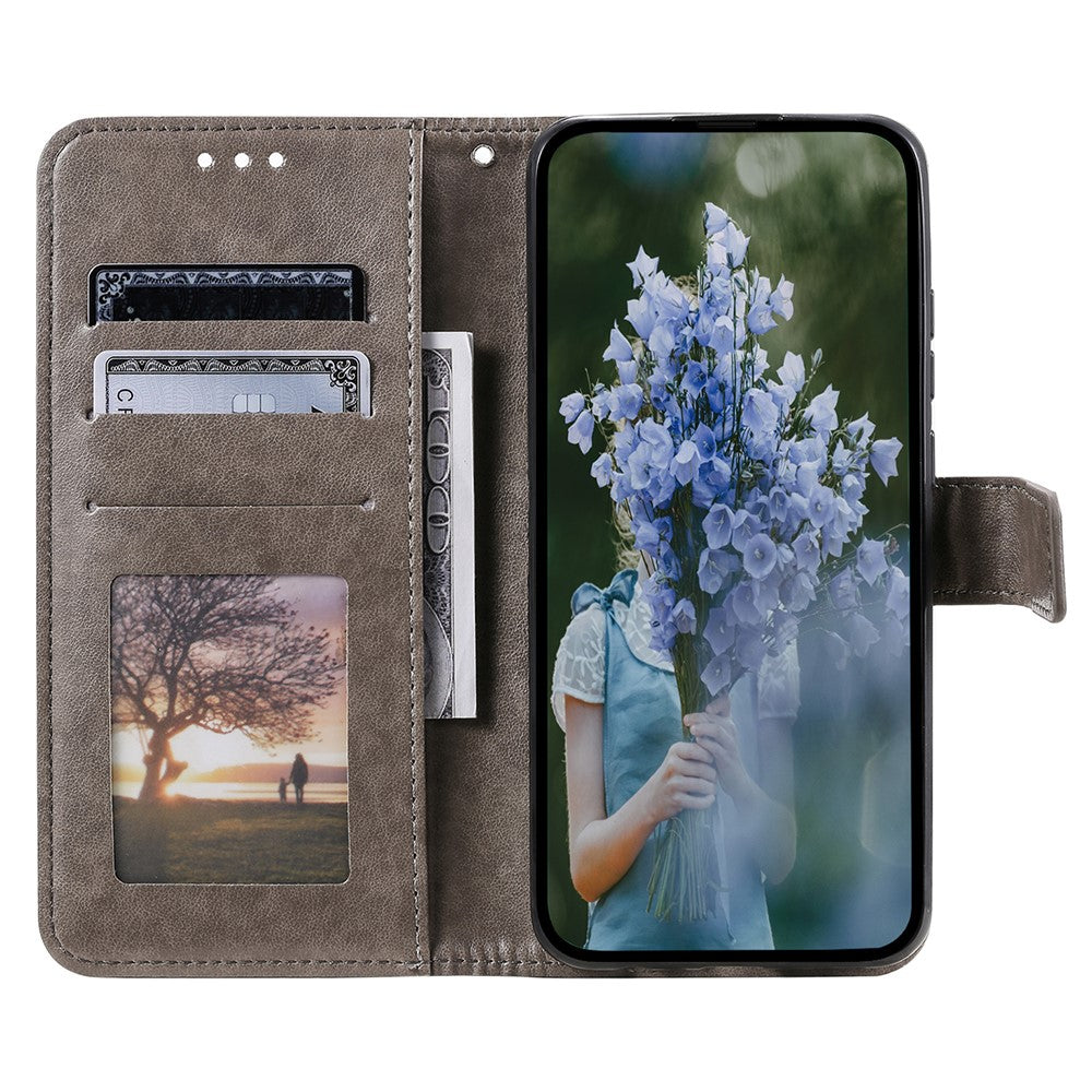 For Xiaomi Redmi Note 15 Pro 4G (Global) Stand Case Imprinted Totem PU Leather Wallet Phone Cover with Wrist Strap