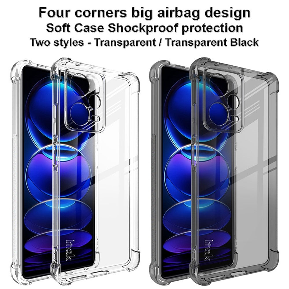 IMAK For Xiaomi Redmi Note 12 Pro+ 5G / Note 12 Explorer 5G / Note 12 Trendy Edition Shockproof Airbag Reinforced Corner TPU Case Transparent Phone Cover