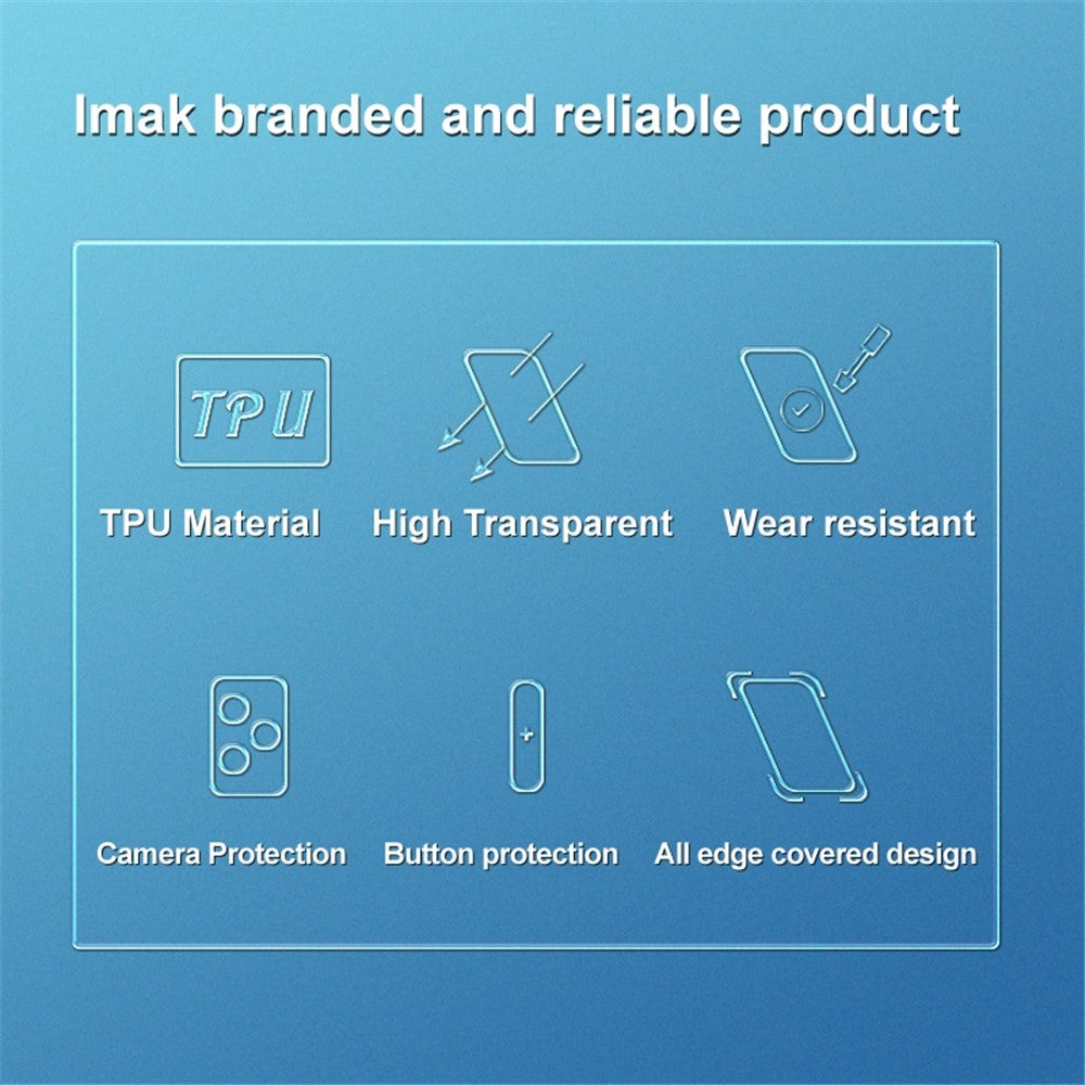 IMAK UX-5 Series for Xiaomi Redmi Note 12 Pro+ 5G / Note 12 Explorer 5G / Note 12 Trendy Edition Transparent TPU Phone Cover Anti-drop Protective Case