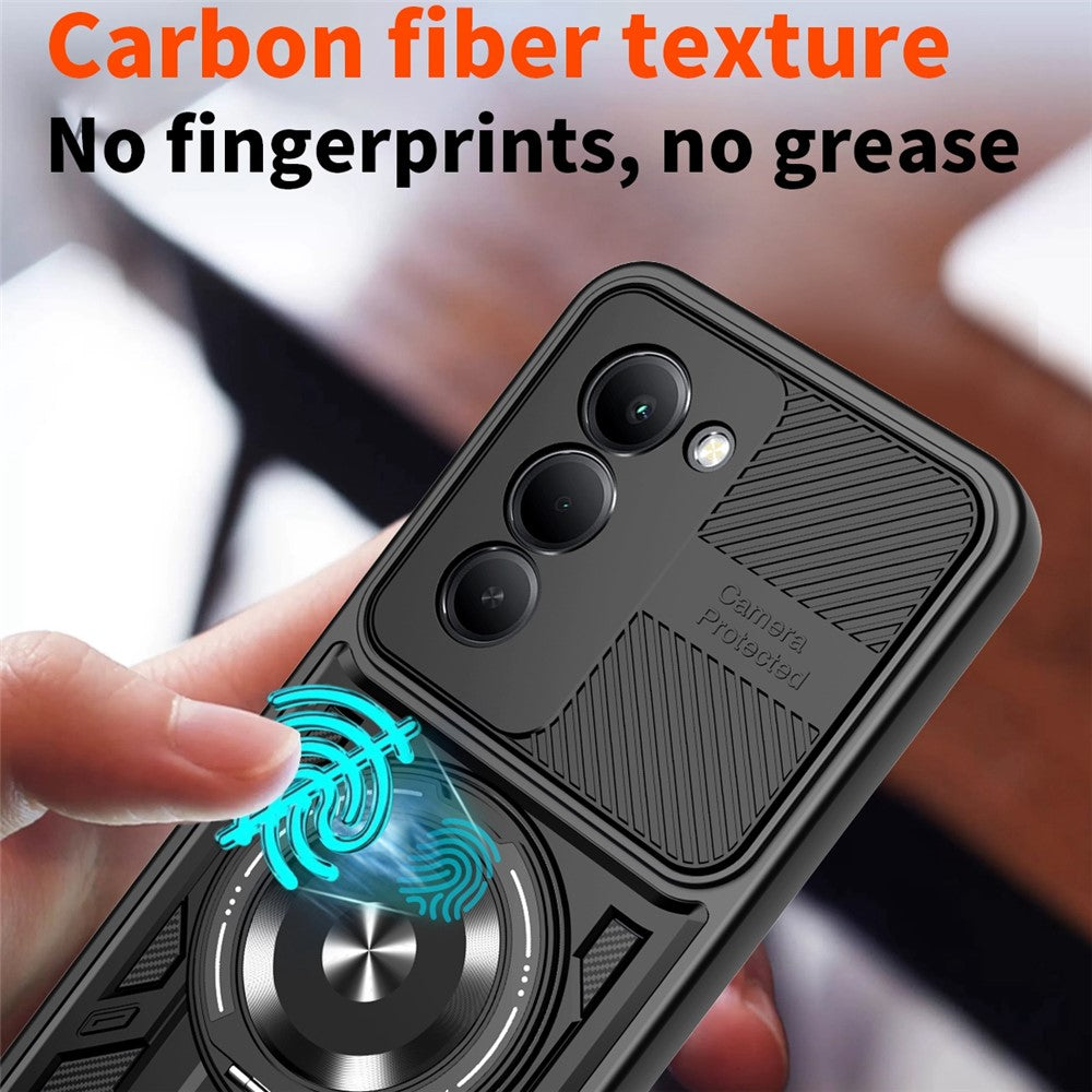 For Xiaomi Redmi 15 5G (EU) (171mm)  /  15 4G (EU) (171mm) Magnetic Case Rotating Kickstand TPU + PC Phone Cover