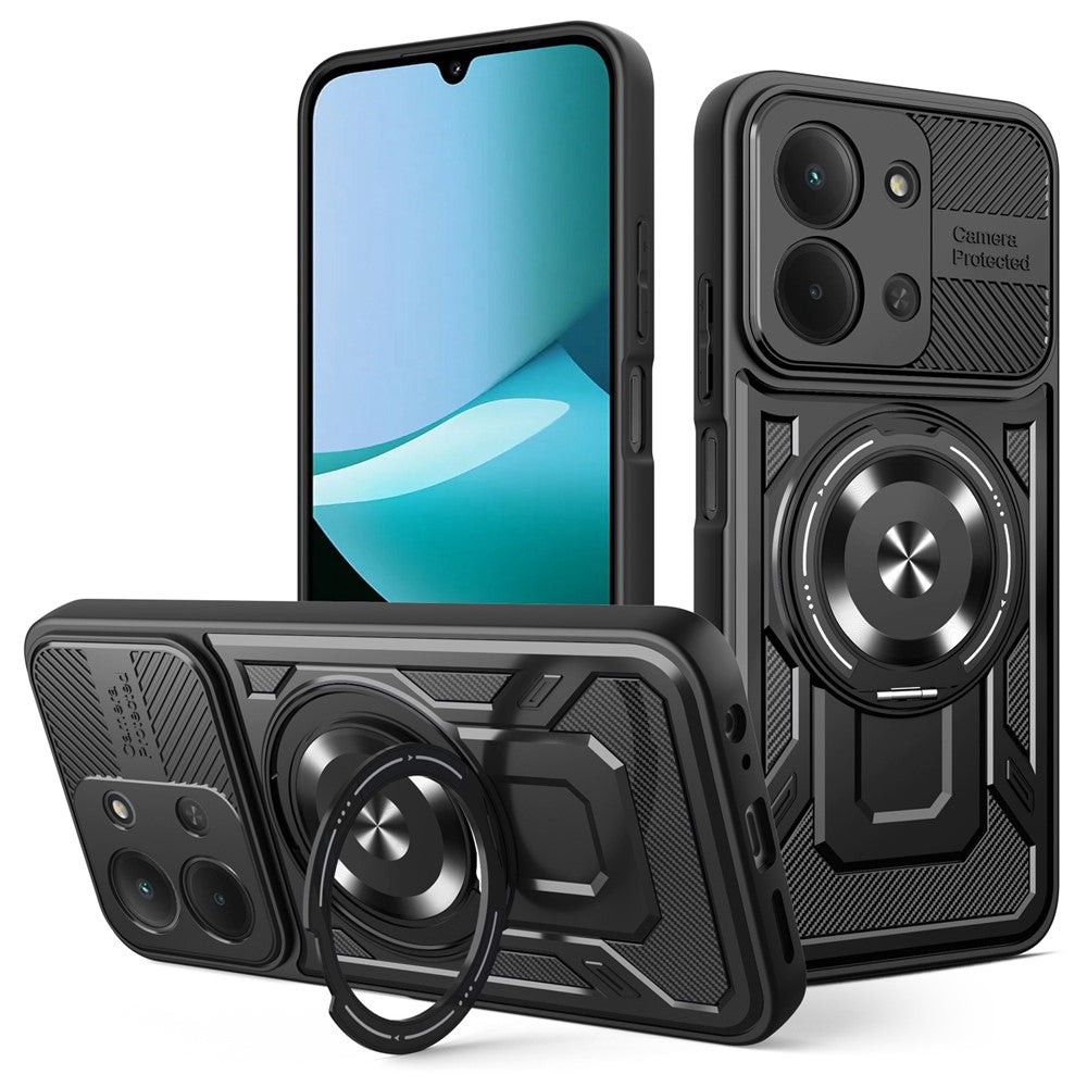 For Xiaomi Poco F8 Pro 5G  /  Redmi K90 5G Magnetic Case Rotating Kickstand TPU + PC Phone Cover