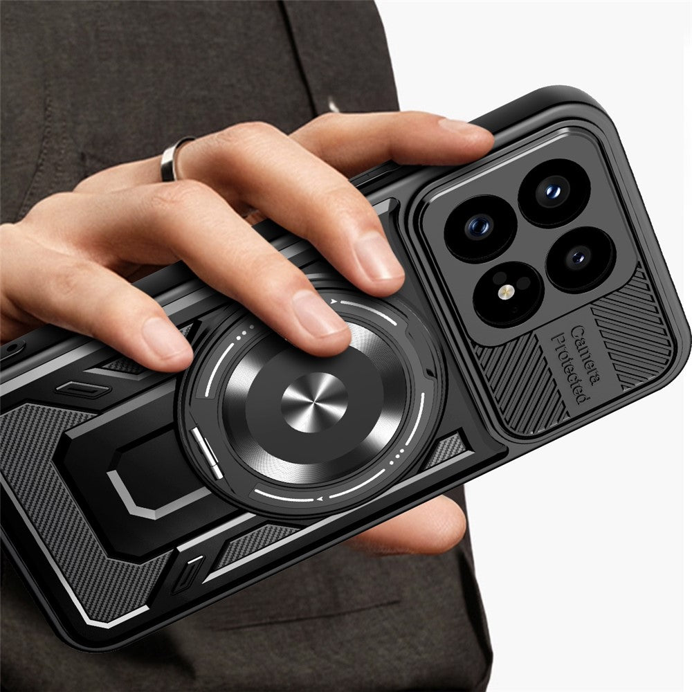 For Xiaomi Poco F8 Pro 5G  /  Redmi K90 5G Magnetic Case Rotating Kickstand TPU + PC Phone Cover