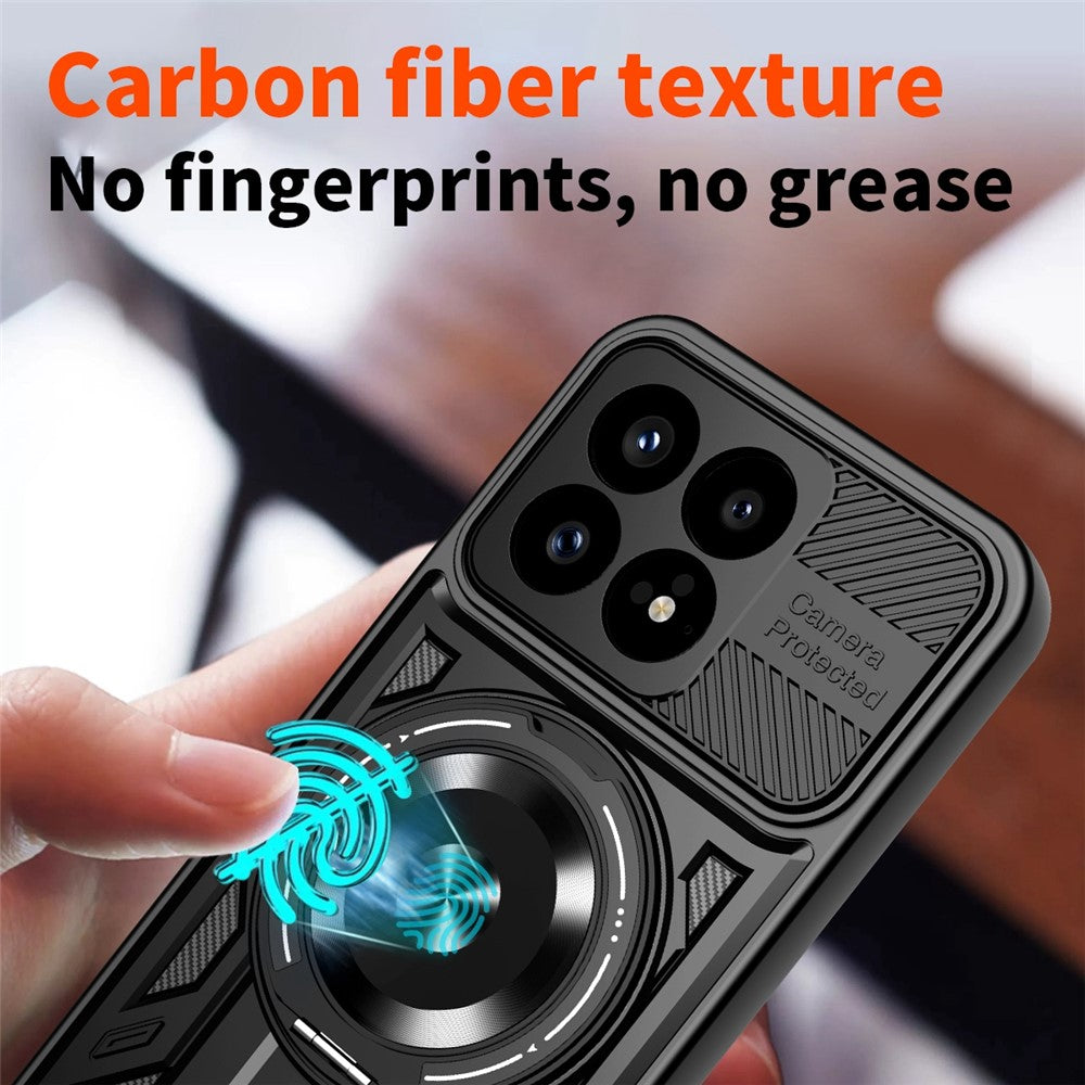 For Xiaomi Poco F8 Pro 5G  /  Redmi K90 5G Magnetic Case Rotating Kickstand TPU + PC Phone Cover