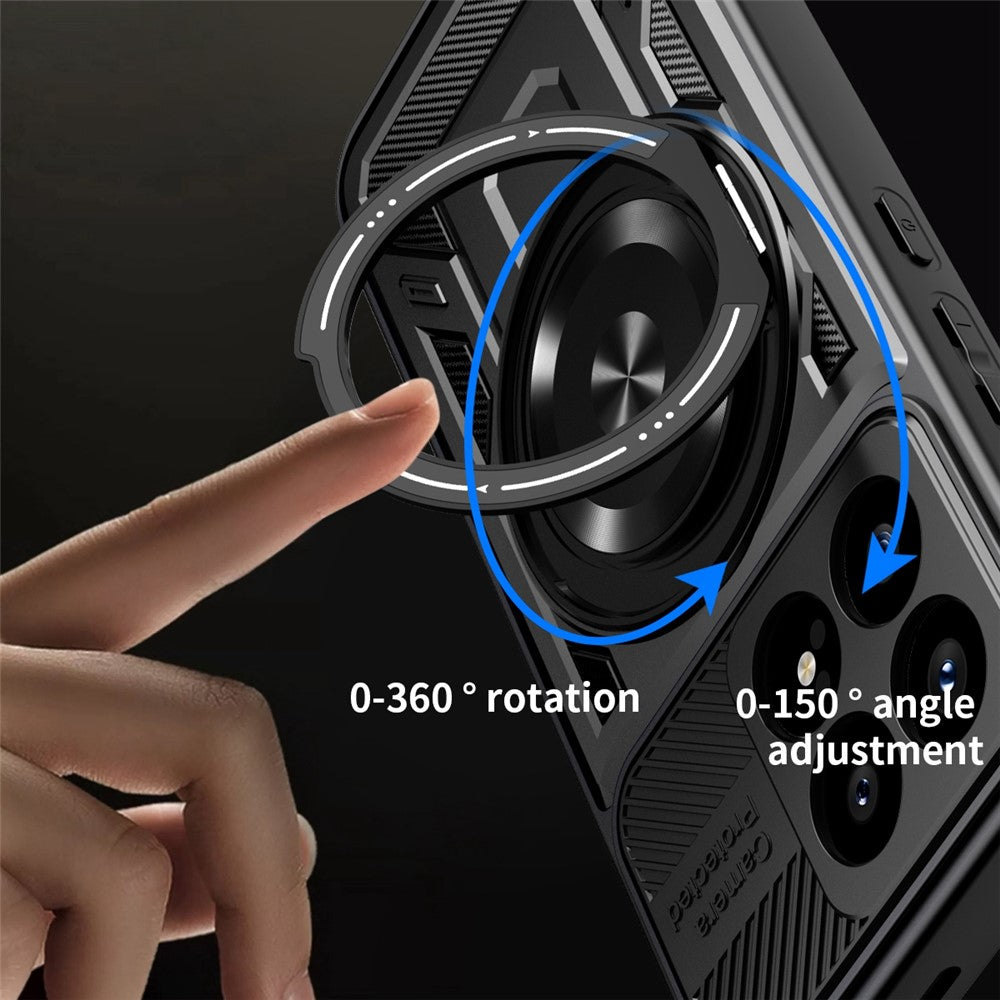 For Xiaomi Poco F8 Pro 5G  /  Redmi K90 5G Magnetic Case Rotating Kickstand TPU + PC Phone Cover