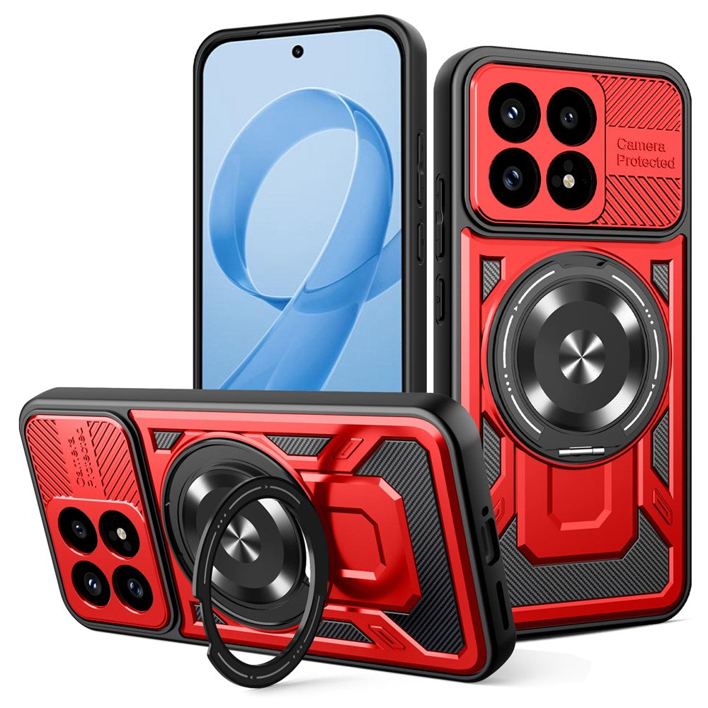 For Xiaomi Poco F8 Pro 5G  /  Redmi K90 5G Magnetic Case Rotating Kickstand TPU + PC Phone Cover