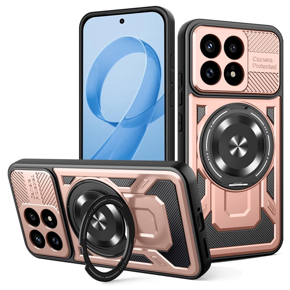 For Xiaomi Poco F8 Pro 5G  /  Redmi K90 5G Magnetic Case Rotating Kickstand TPU + PC Phone Cover