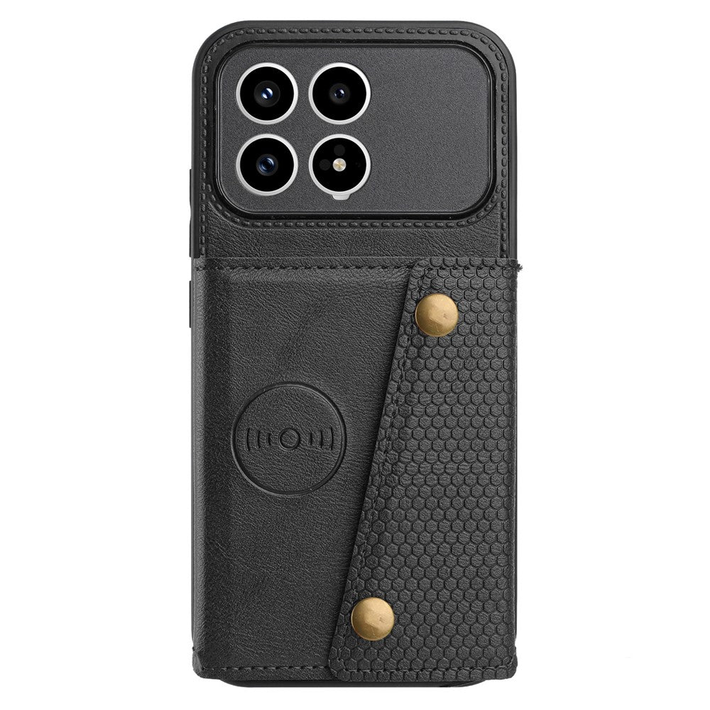 Phone Case For Xiaomi Poco F8 Pro 5G  /  Redmi K90 5G with Card Slots Kickstand Leather + TPU Phone Cover