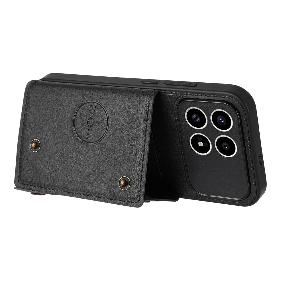 Phone Case For Xiaomi Poco F8 Pro 5G  /  Redmi K90 5G with Card Slots Kickstand Leather + TPU Phone Cover