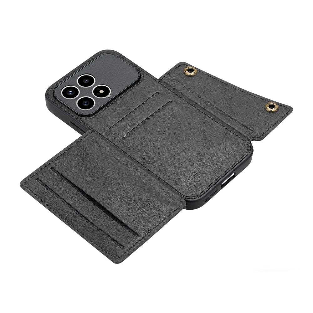 Phone Case For Xiaomi Poco F8 Pro 5G  /  Redmi K90 5G with Card Slots Kickstand Leather + TPU Phone Cover