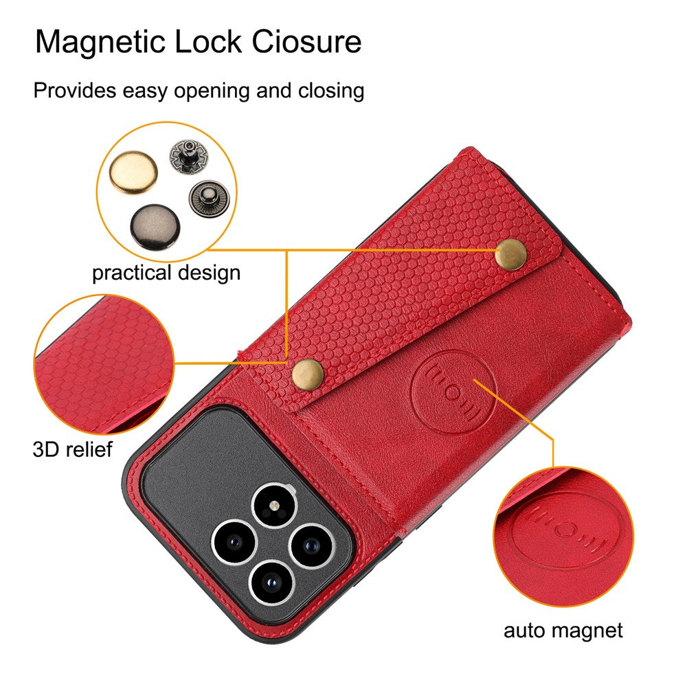 Phone Case For Xiaomi Poco F8 Pro 5G  /  Redmi K90 5G with Card Slots Kickstand Leather + TPU Phone Cover