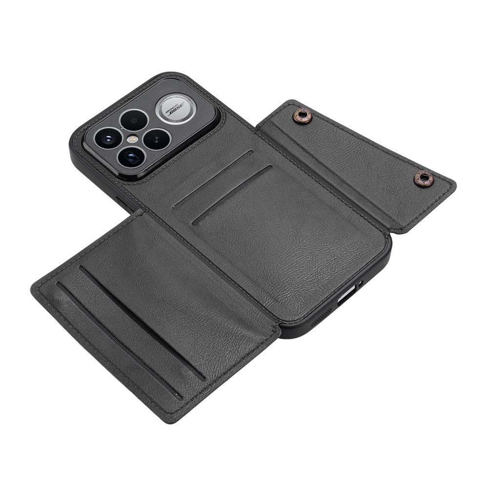 Phone Case For Xiaomi Poco F8 Ultra  /  Redmi K90 Pro Max 5G with Card Slots Kickstand Leather + TPU Phone Cover