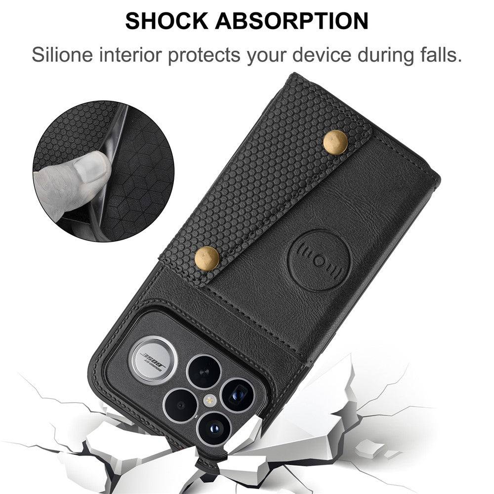 Phone Case For Xiaomi Poco F8 Ultra  /  Redmi K90 Pro Max 5G with Card Slots Kickstand Leather + TPU Phone Cover