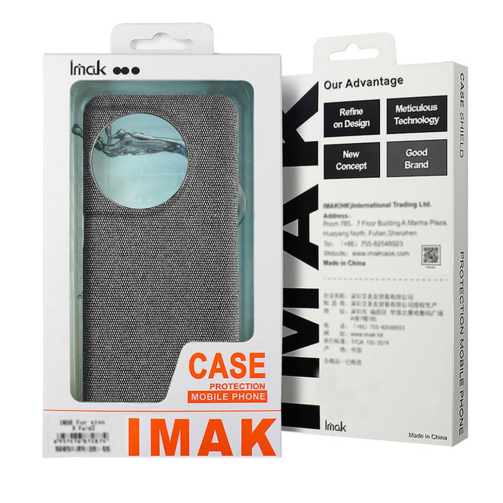 IMAK Ruiyi Series for Samsung Galaxy A57 5G Case Fabric Texture Leather + PC Phone Back Cover