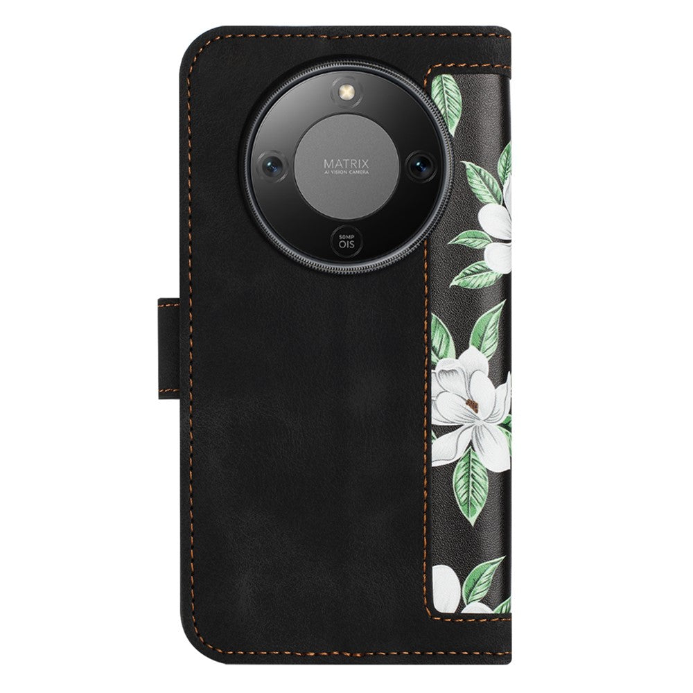 Honor Magic8 Lite 5G / X9d 5G / X70 5G Wallet-Handyhülle – Aus PU-Leder, mit Blumenmuster & Kartenfächern