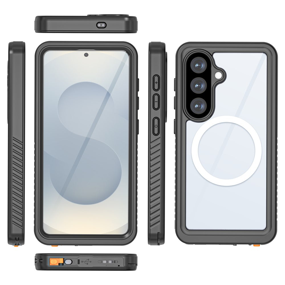 REDPEPPER FS Series For Samsung Galaxy S26 IPX8 Waterproof Case PC TPU PET Clear Magnetic Phone Cover