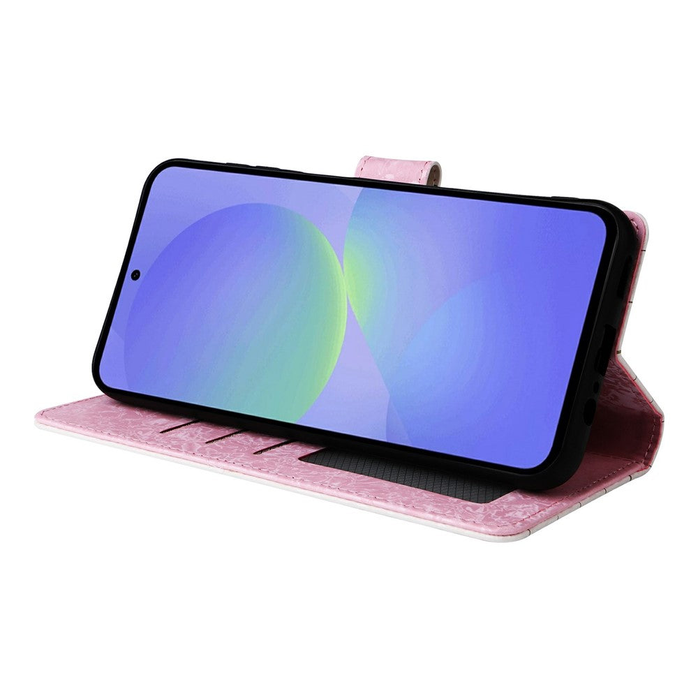 For Samsung Galaxy A37 5G Case RFID Blocking Flower Leather Phone Cover