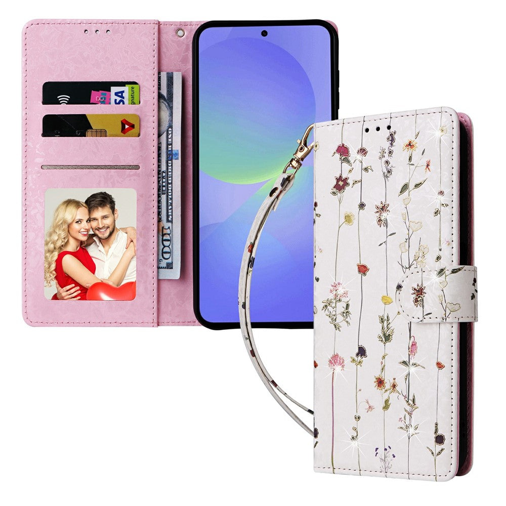 For Samsung Galaxy A37 5G Case RFID Blocking Flower Leather Phone Cover
