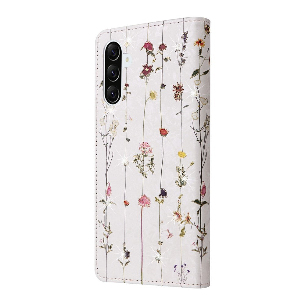 For Samsung Galaxy A57 5G Case RFID Blocking Flower Leather Phone Cover