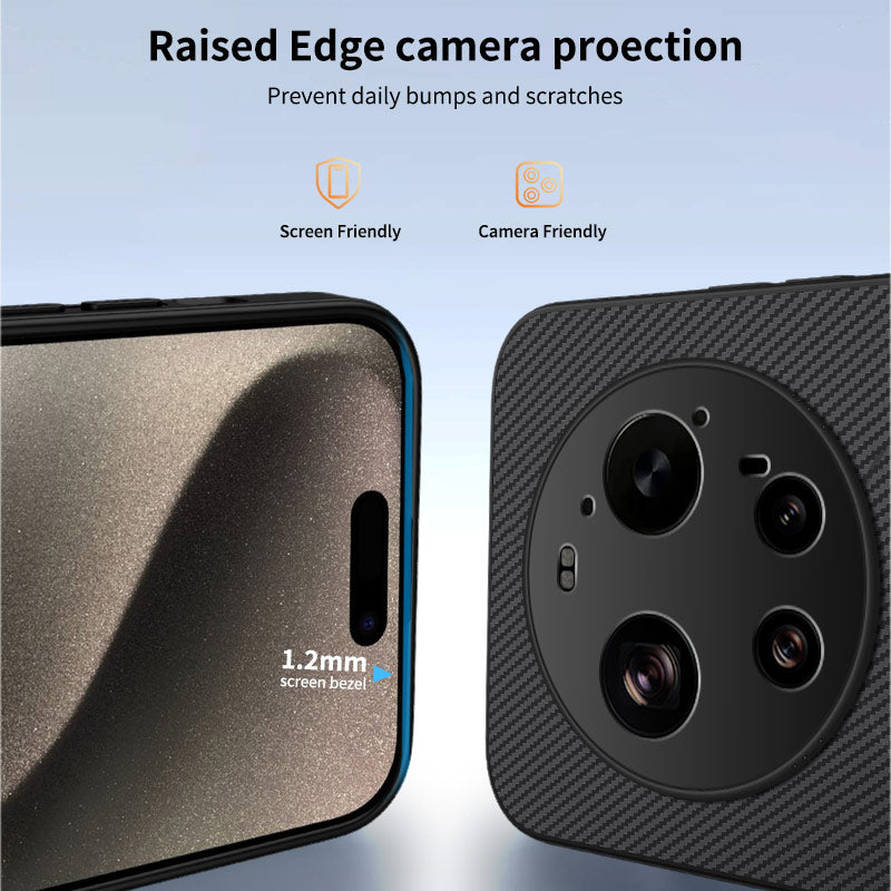 Xiaomi 17 Ultra 5G – Magnetische Handyhülle aus PC und TPU, in Carbonfaser-Optik